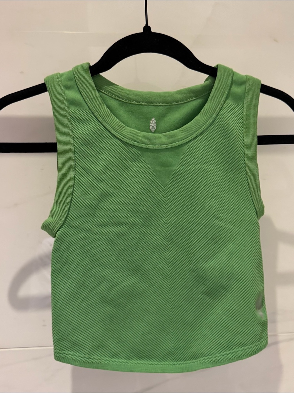 Free People Movement Bright Green Tank Top Cropped Tight Women’s XS Workout